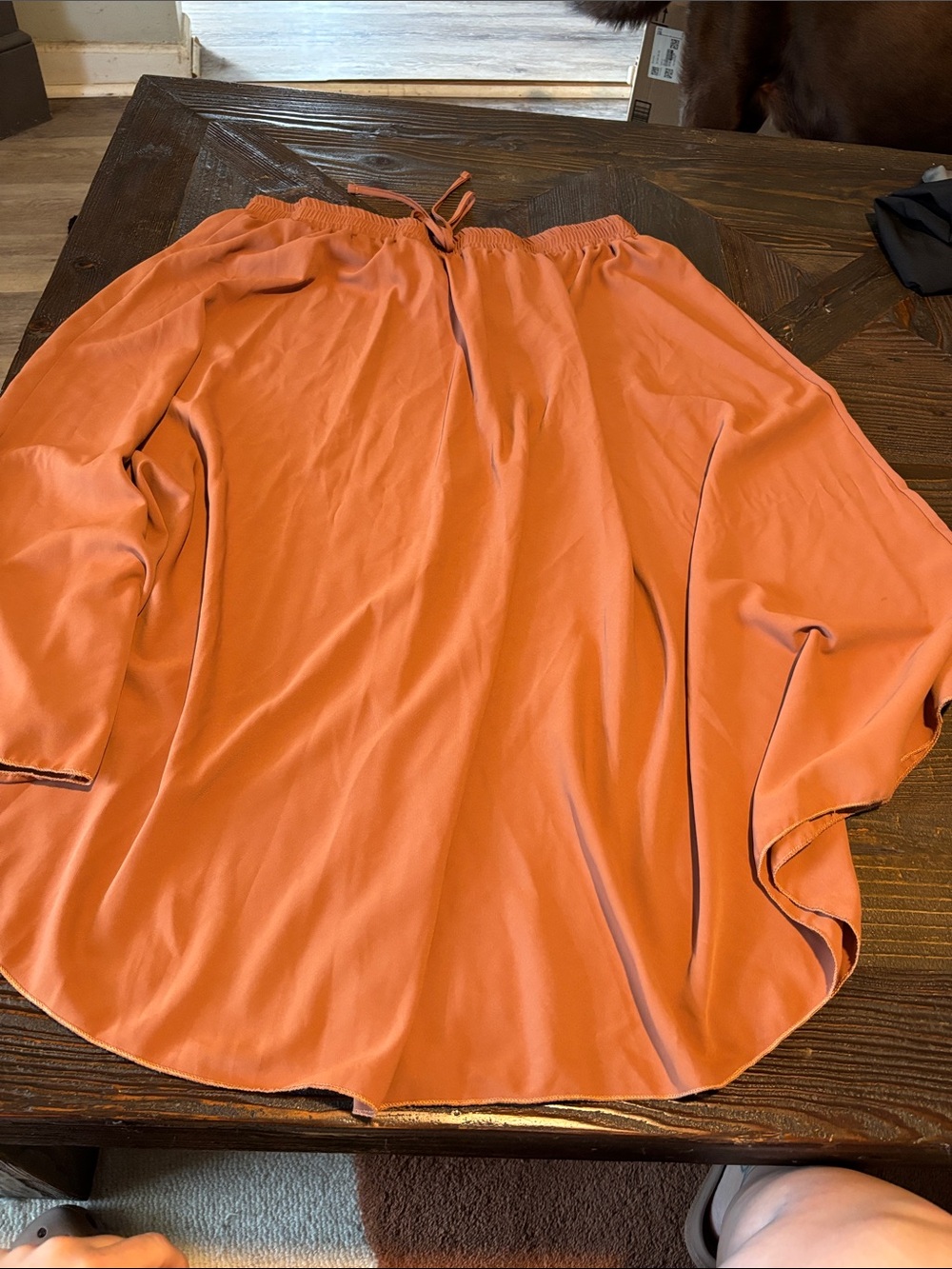 SHEIN Rust Brown Elastic Waist Skirt